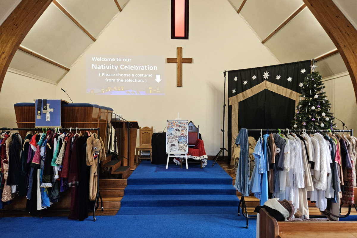 Church set for our Nativity Celebration